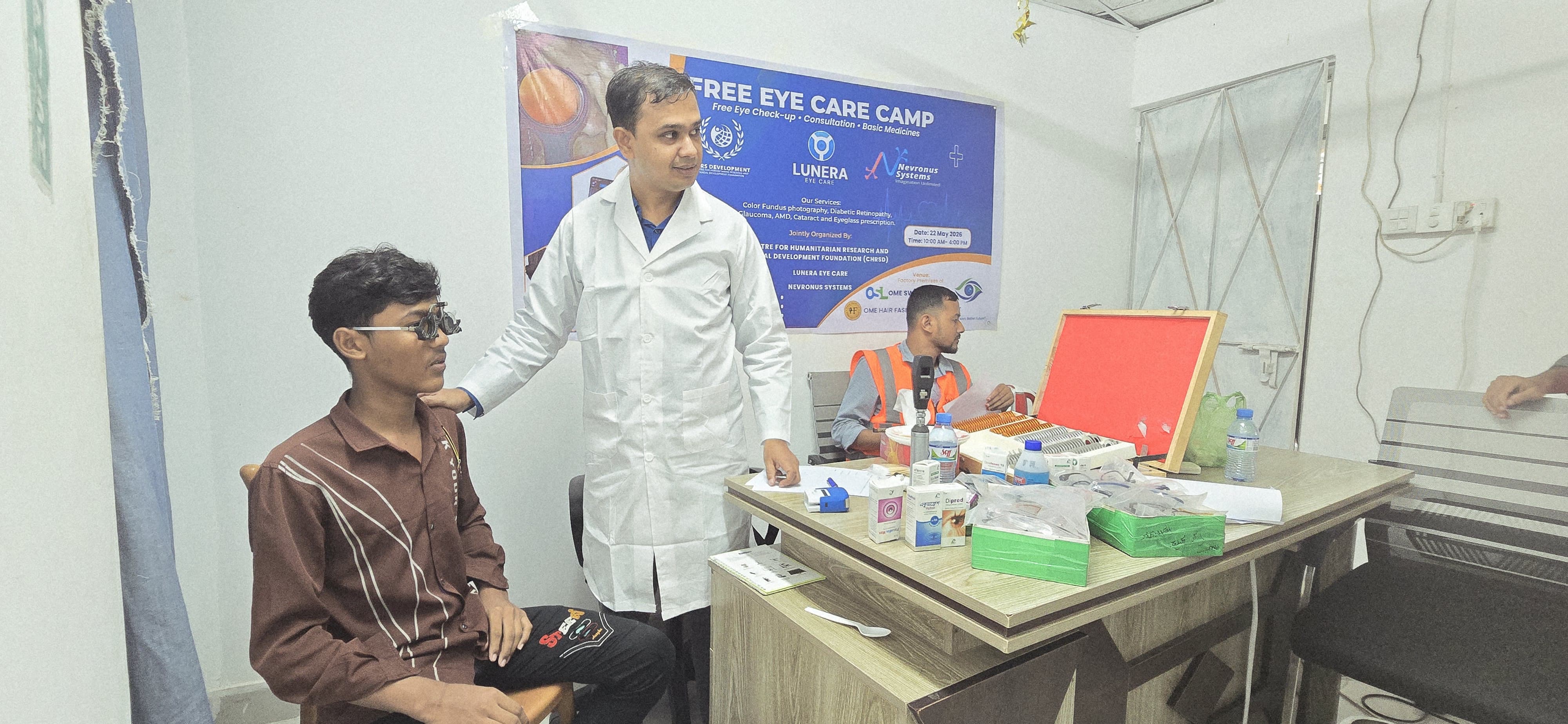 Eyesight examination at Ome Sweater