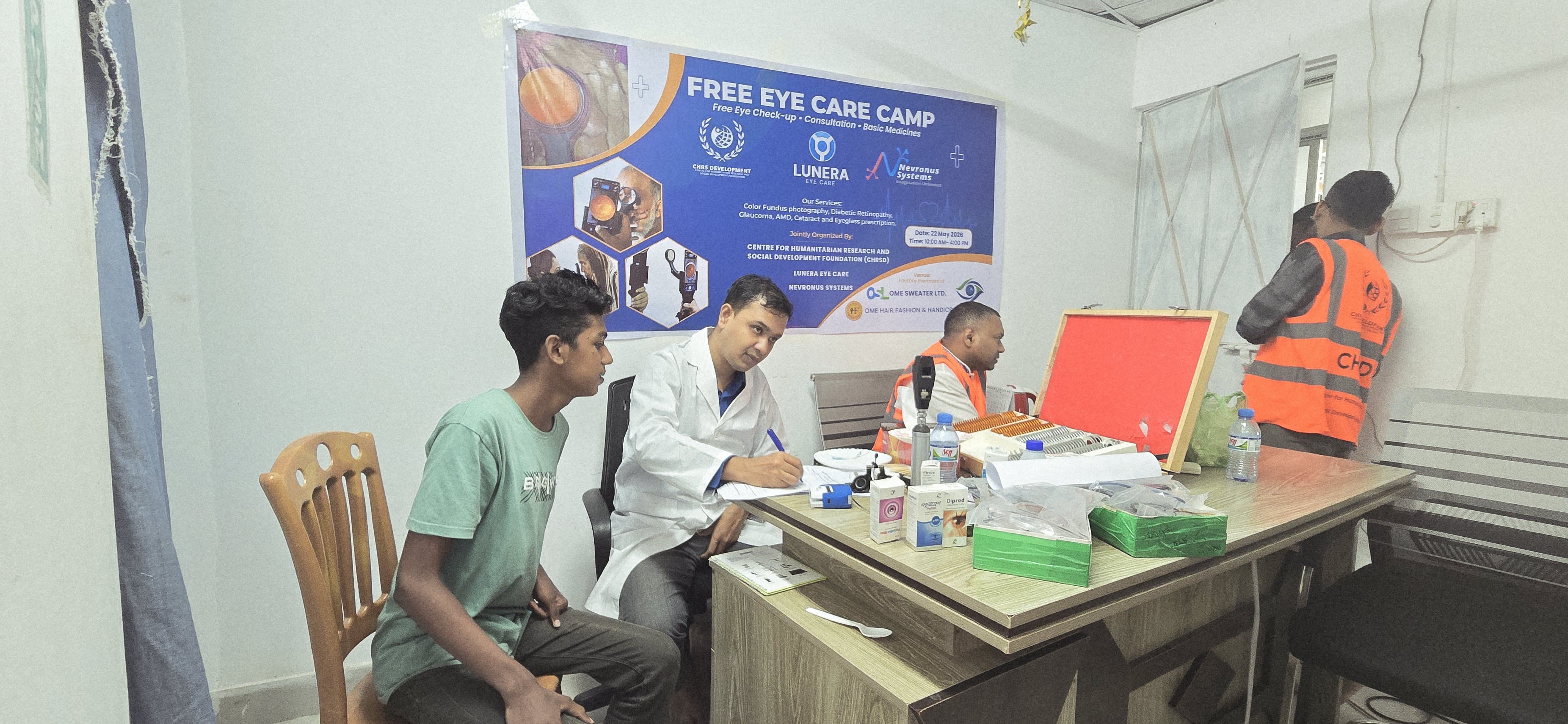 Eyesight examination at Ome Sweater